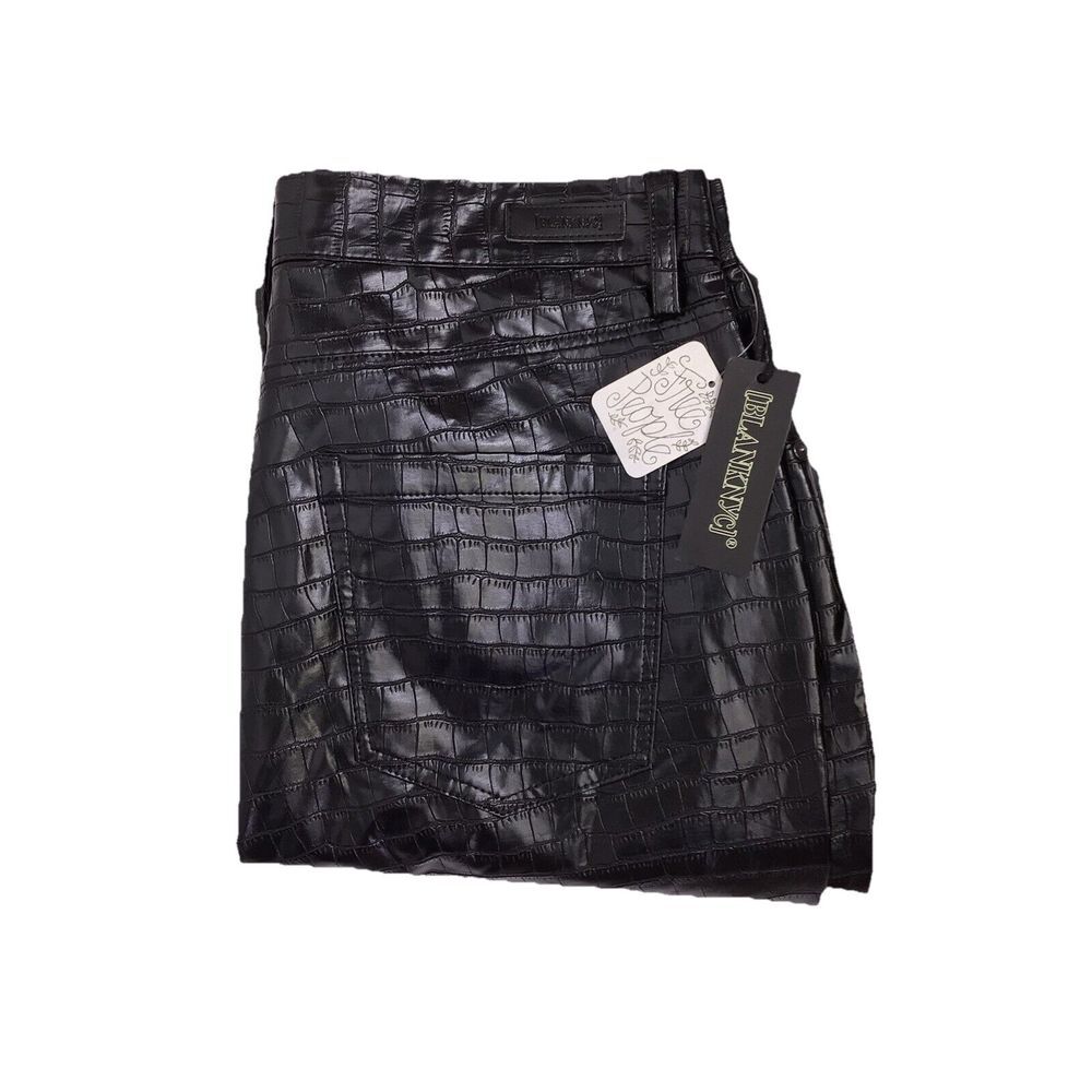Free People X Blank NYC Black Faux Leather Pants Women's‎ Size 31 NEW